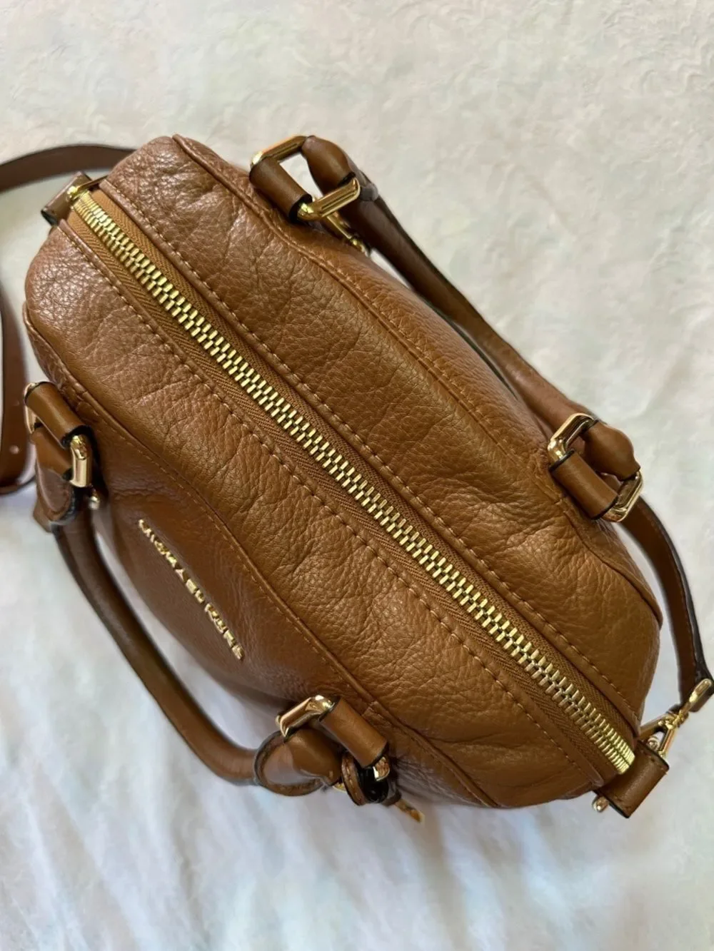 MICHAEL KORS Bedford Satchel Bag Crossbody Bowler Brown